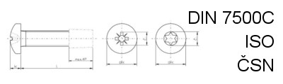DIN7500 C M3x5  Zn  - zvitotvec r. vlc. hl. +