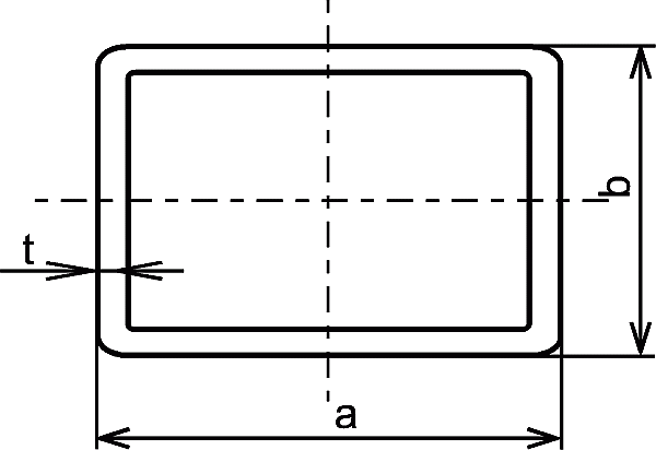 Profil uzaven sva.  50x40x2          EN10219  - S235JRH  ( S