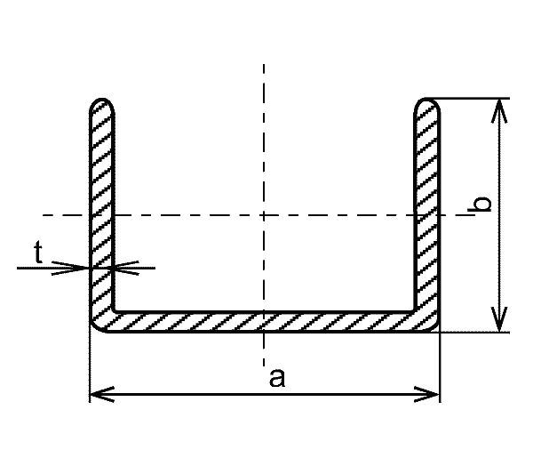 Profil ohban  U 10x10x2    DIN59413  - S235JR dle EN10025  ( 