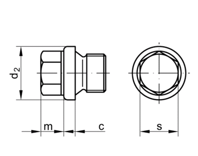 DIN910 M16x1,5         - ztka s vlcovm zvitem SN021915