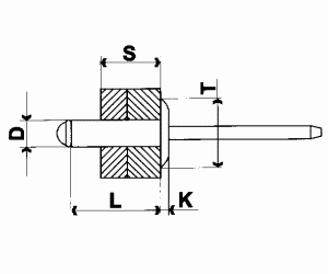 DIN7337  4,8x18 A2/A2     - trhac nt SN022391