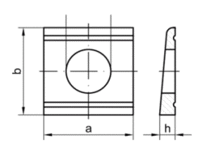 DIN434 M20  A2     - podloka pro  U, UE  SN021739