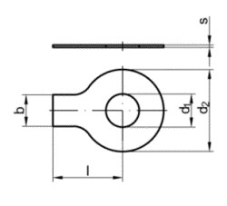 DIN93  M6  A2     - podloka s jazkem SN021751