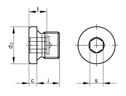 DIN908 M20x1,5 Zn    - ztka s vlc. zvitem (vypoutc r.)