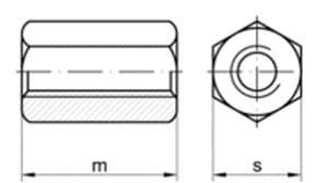 DIN6334 M12x36  Zn        - matice spojovac estihr.