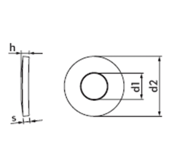 DIN6796 M10  Zn     - podloka pedpjat