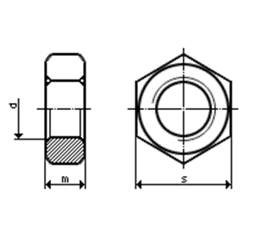 DIN6915 M24 t.10  Zn    - matice pro ocel. konstrukce