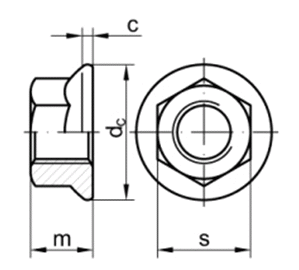 DIN6923 M5 A4     - matice lmcov ozuben