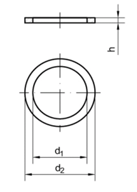 DIN7603  8x12x1,0 Cu  - podloka tsnc