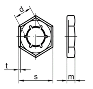 DIN7967 M18            - matice pojistn plech.