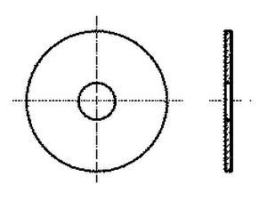 Podloka karossk pr.35mm tl.1,5mm M8  Zn