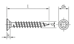 Vrut 3,5x40/24 Zn  zpust.hl. TORX , st.zvit.