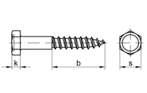 Vrut 6x30 ZnB   - DIN571  SN021810 