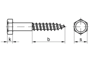 Vrut 6x45 ZnB   - DIN571  SN021810 