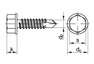 DIN7504 K 3,9x9,5 A2    - roub TEX estihrann ISO15480