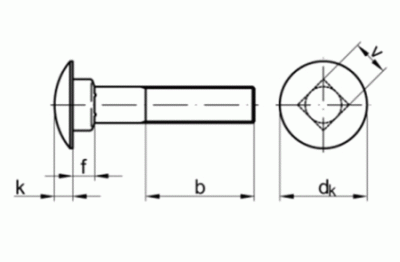 DIN603 M6x20 Zn snen 4hr. 1,5mm  - roub vratov  SN021319 