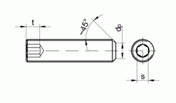DIN913 M3x4     - roub stavc  SN021187  ISO4026