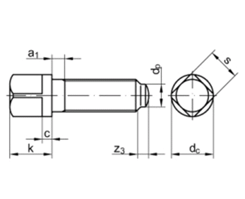 DIN480 M20x80  10.9       - roub upnac s nkrukem a pkem  