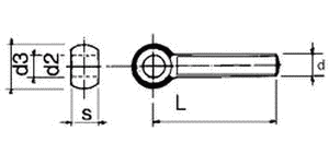 DIN444B M8x30 Zn      - Oton roub s okem  SN021167