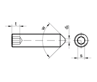 DIN914 M4x5     - roub stavc  SN021191  ISO4027