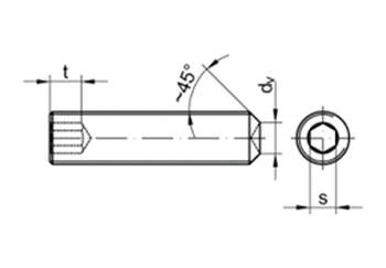 DIN916 M16x90 A2   - roub stavc    ISO4029