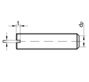 DIN551 M6x12 Zn - roub stavc  SN021181  ISO4766