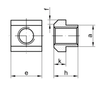 DIN508 M8  t.10   dr.10       - matice do T drek