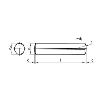 DIN1471 2x5        - kolk kuel. rh. po cel dlce   SN022170