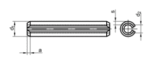 DIN1481 2,5x22       - kolk prun   SN022156  ISO8752