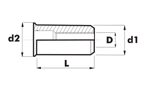 Nt. matice M6 E3,8-6mm  redukovan  (zpust.) - ocel