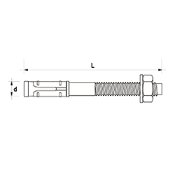 Kotva prvlakov  M10x140  TSA