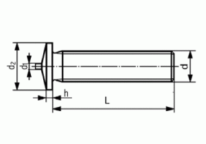 Navaovac roub M4x12 nerez   DIN32501