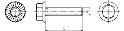 DIN6921 RIPP  M4x8 8.8  Zn     - roub 6hr.hl. s lmcem ozub.