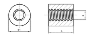 Matice TR20x4 trapzov  LEV