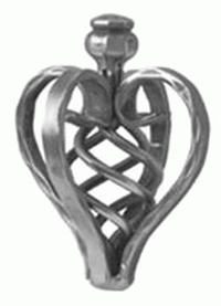Ozdobn koek srdce pr.25, 140x pr.115mm - kd 1399/1