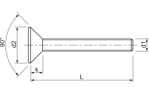 DIN7991 TORX M5x8 A2  - roub zap.hl. TX25  ISO14581