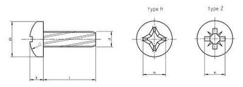 DIN7516 A  M6x50  Zn    - zvitoezn r. pulk. hl. +  SN021223